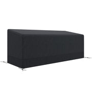 Black Rectangular Patio Furniture Cover for 3 Seater Sofa Water UV Resistant 600D Oxford by Outsunny
