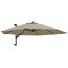 Khaki 3m Wall Mounted Garden Parasol with Easy Crank Handle Shade by Outsunny