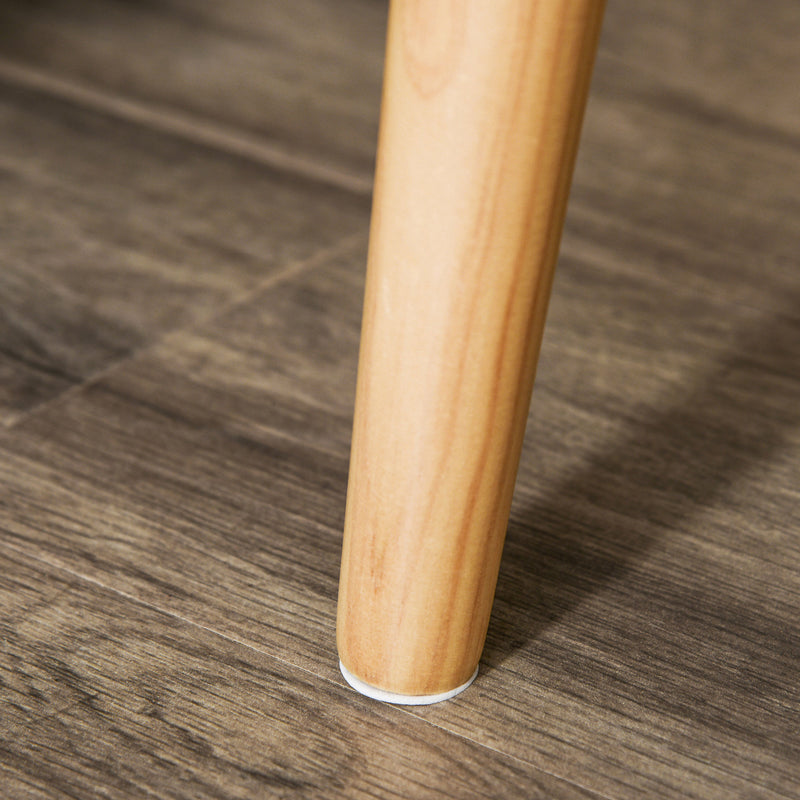 Set of 2 Modern Bedside Tables with Drawer and Wooden Legs Ideal for Bedroom Storage White