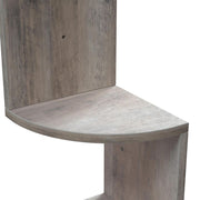 Wall Mounted Wooden Corner Bookshelf with 5 Tiers for Small Spaces by Vasagle, Greige VASAGLE