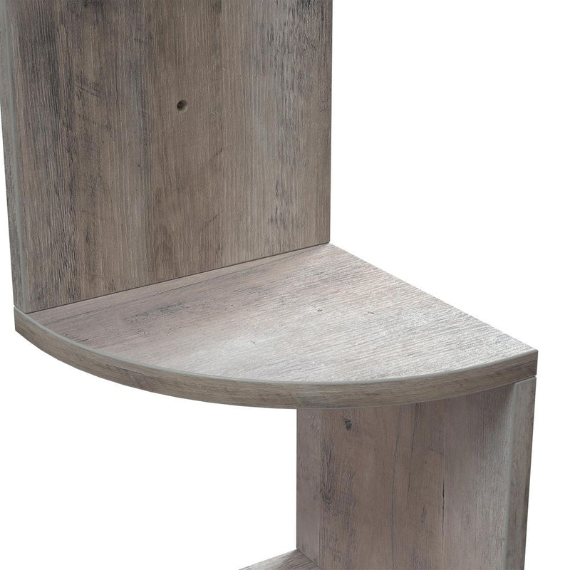Wall Mounted Wooden Corner Bookshelf with 5 Tiers for Small Spaces by Vasagle, Greige VASAGLE