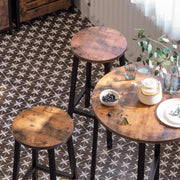 Set of 2 Bar Stools with Footrests Kitchen Chairs Industrial Style by Vasagle