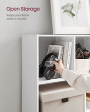 Wooden Bookcase with 11 Removable Storage Bins for Kids Toys and Books by Vasagle