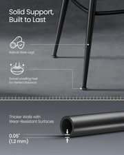 Set of 2 Swivel Bar Stools 65cm Mid Century Faux Leather Counter Chairs for Kitchen by Vasagle