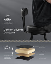 Set of 2 Swivel Bar Stools 65cm Mid Century Faux Leather Counter Chairs for Kitchen by Vasagle