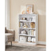 4 Tier Wooden Bookcase with Adjustable Shelves for Home or Office Storage by Vasagle