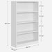 4 Tier Wooden Bookcase with Adjustable Shelves for Home or Office Storage by Vasagle