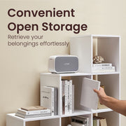 10 Cube Bookshelf Storage Organiser with Open Shelves for Books and Decor by Vasagle