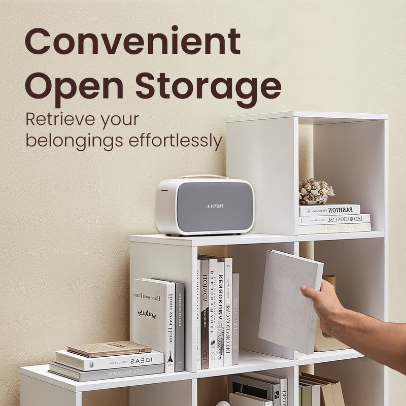 10 Cube Bookshelf Storage Organiser with Open Shelves for Books and Decor by Vasagle