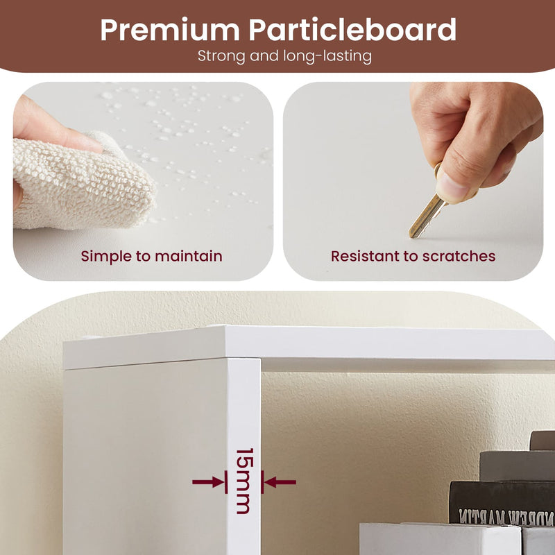 10 Cube Bookshelf Storage Organiser with Open Shelves for Books and Decor by Vasagle