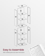 6 Tier Rustic Brown Bookshelf with Open Shelves for Home Office or Living Room by Vasagle