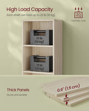 6 Tier Tall Bookcase Natural Beige Freestanding Bookshelf for Home Office Storage by Vasagle