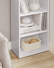 Tall White Bookcase with 6 Shelves for Home or Office Storage 178 cm by Vasagle