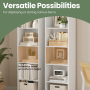 6 Tier Wooden Bookcase with Open Shelves for Home Office or Living Room by Vasagle