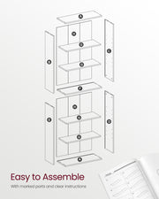 Rustic Brown Industrial Bookcase with 6 Spacious Shelves for Home or Office by Vasagle