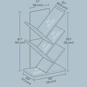 5 Tier Tree Shaped Corner Bookshelf Space Saving Storage Unit for Bedroom by Vasagle