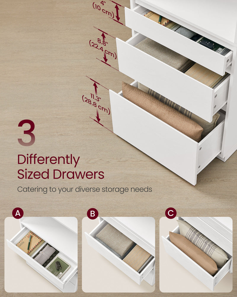 Tall 180 cm Bookcase with 3 Adjustable Shelves for Home or Office Storage by Vasagle