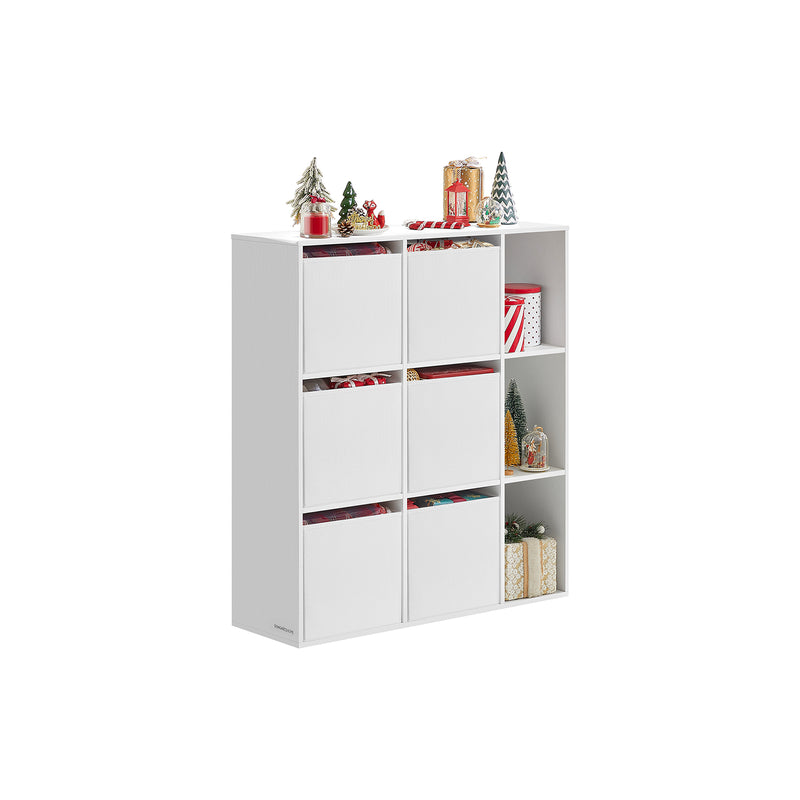 Tall Storage Shelf with 6 Fabric Drawers and Toolless Assembly for Bedroom or Living Room by Songmics Home
