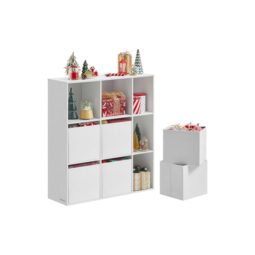 Tall Storage Shelf with 6 Fabric Drawers and Toolless Assembly for Bedroom or Living Room by Songmics Home