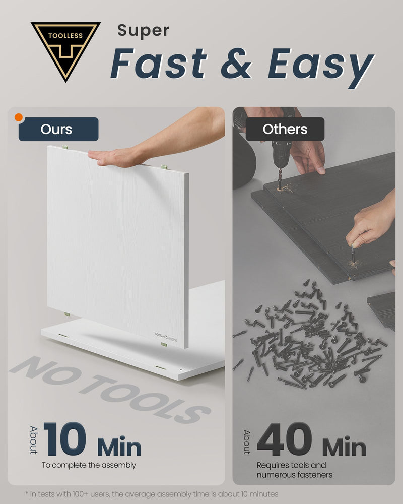 Tall Storage Shelf with 6 Fabric Drawers and Toolless Assembly for Bedroom or Living Room by Songmics Home