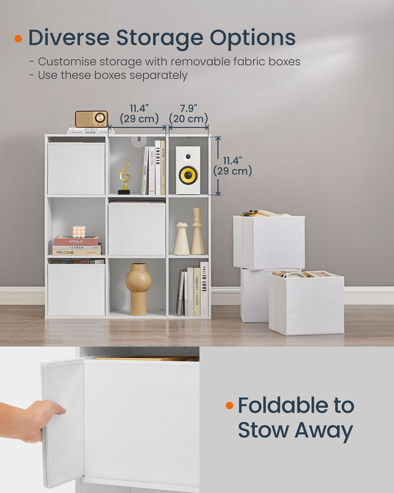 Tall Storage Shelf with 6 Fabric Drawers and Toolless Assembly for Bedroom or Living Room by Songmics Home
