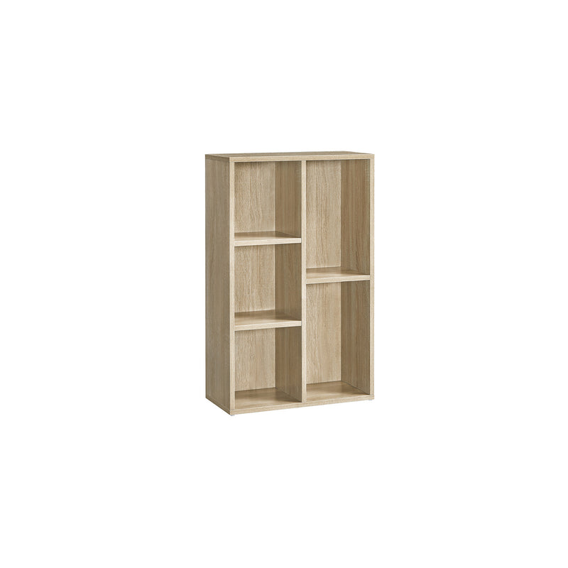Wooden 5 Shelf Bookcase with Open Storage for Living Room or Office by Vasagle