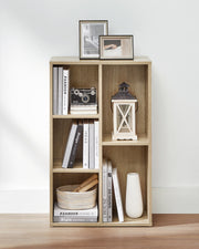 Wooden 5 Shelf Bookcase with Open Storage for Living Room or Office by Vasagle