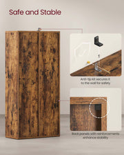 7 Compartment Wooden Bookcase Storage Unit for Home Office or Living Room by Vasagle