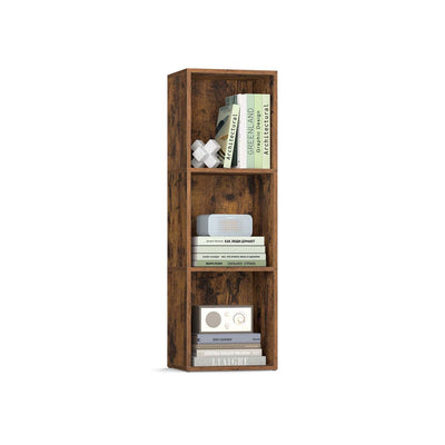 3 Tier Cube Bookcase with Open Shelves for Storage and Display by Vasagle