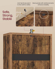 3 Tier Cube Bookcase with Open Shelves for Storage and Display by Vasagle