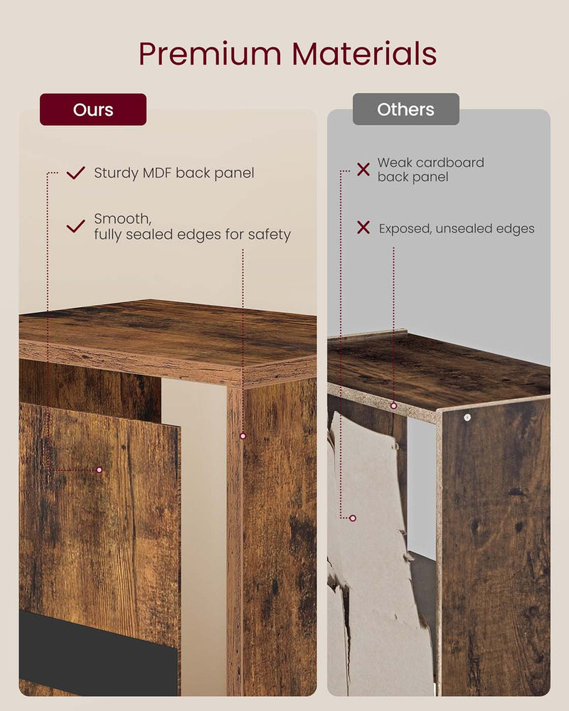 3 Tier Cube Bookcase with Open Shelves for Storage and Display by Vasagle