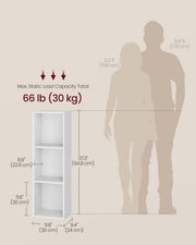 Dimension diagram showing the bookshelf's 24 x 30 x 94.8 cm size and 30 kg load capacity