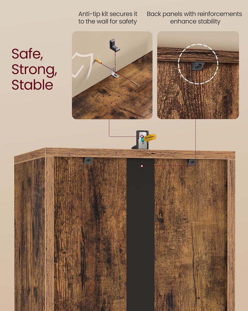 4 Tier Cube Bookshelf with Open Shelves for Living Room or Office Storage by Vasagle