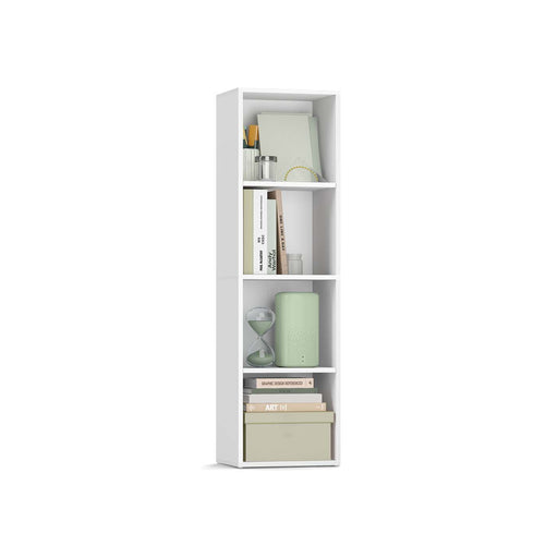 4 Tier Cube Bookcase with Open Shelves for Storage and Display in Home or Office by Vasagle