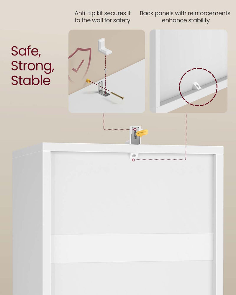 4 Tier Cube Bookcase with Open Shelves for Storage and Display in Home or Office by Vasagle