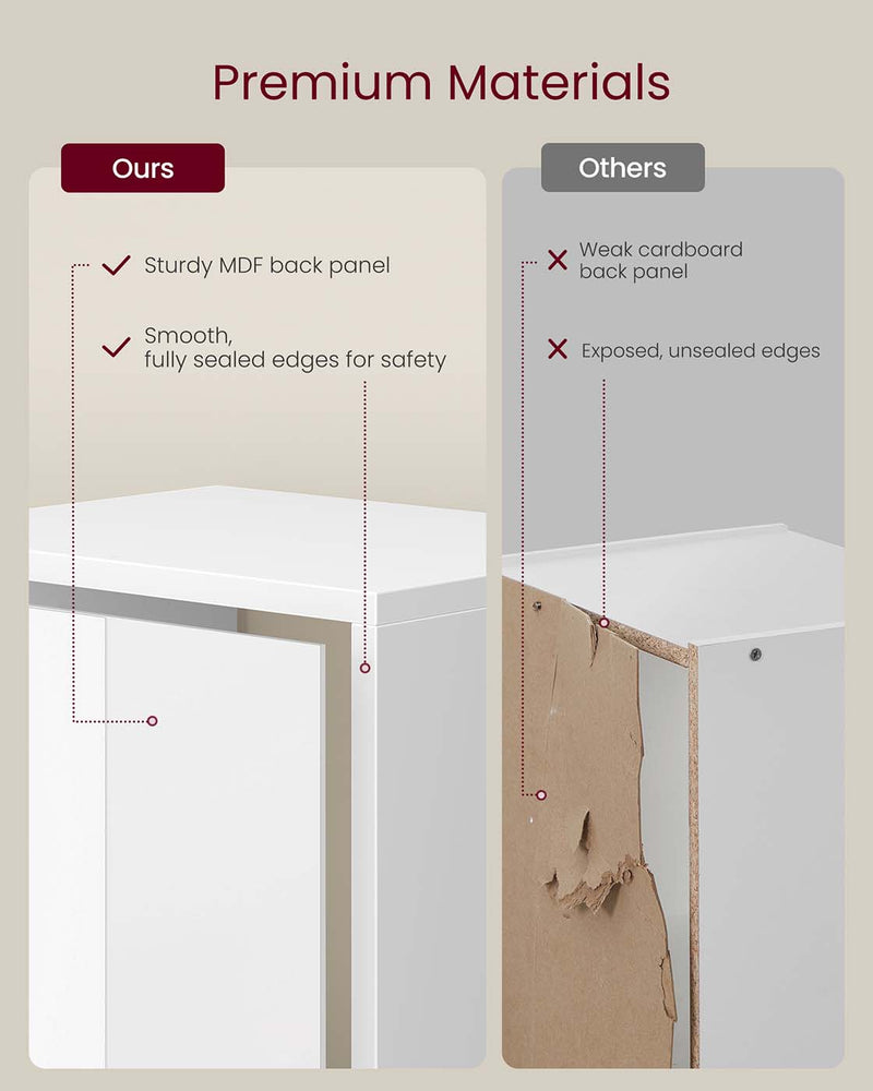 4 Tier Cube Bookcase with Open Shelves for Storage and Display in Home or Office by Vasagle