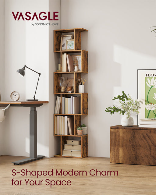 Cube Bookshelf and Room Divider with Open Shelves for Home or Office Storage by Vasagle