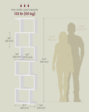 6 Cube Bookshelf Room Divider with Open Storage Shelves for Home Office by Vasagle