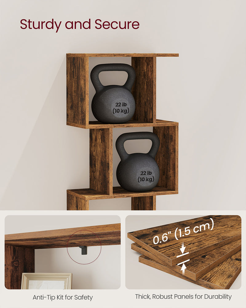 Cube Shelf Bookcase and Room Divider with Open Storage for Home or Office by Vasagle