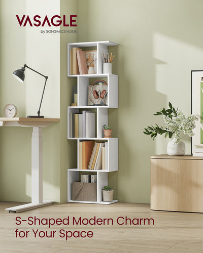 Cube Bookshelf Room Divider with Storage Shelves for Home or Office by Vasagle