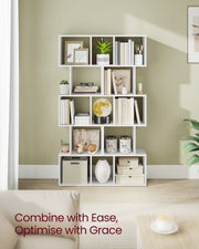 Cube Bookshelf Room Divider with Storage Shelves for Home or Office by Vasagle