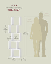 Cube Bookshelf Room Divider with Storage Shelves for Home or Office by Vasagle