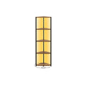 5 Tier Rustic Brown Corner Shelf with Adjustable LED Lights for Living Room by Vasagle