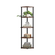 5 Tier Corner Bookcase For Small Spaces with Quick Assembly and Sturdy Metal Frame by Songmics Home SONGMICS HOME