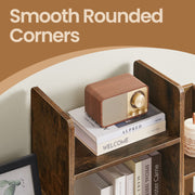 Brown Tree Shaped Bookcase with 13 Open Shelves for Home or Office Storage by Vasagle