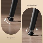 Set of 2 Swivel Bar Height Stools with Backrest and Faux Leather Seats by Vasagle