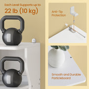 7 Tier Slim Shoe Rack with Hooks Vertical Space Saving Shoe Storage for Hallway by Vasagle