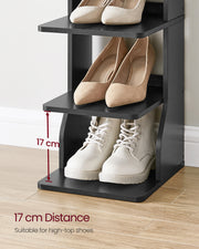 6 Tier Slim Shoe Rack Narrow Space Saving Shoe Storage Organiser for Entryway by Vasagle