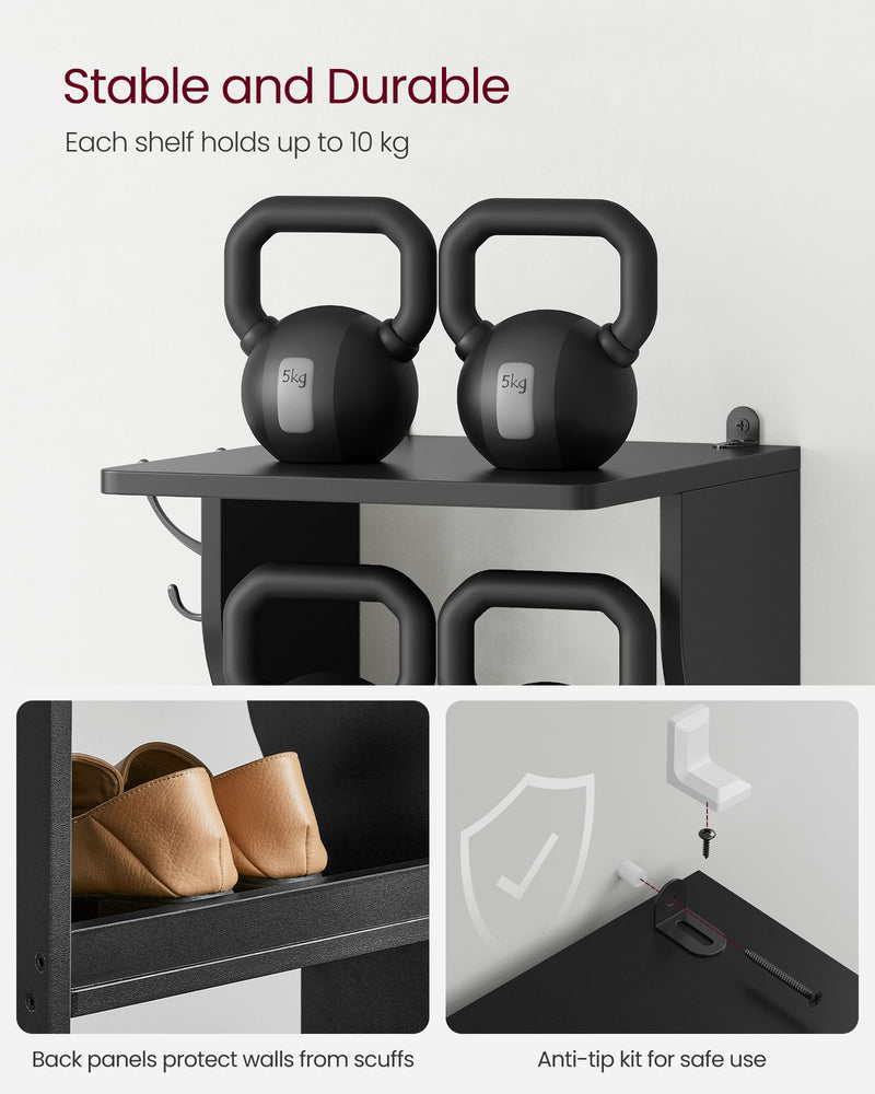 6 Tier Slim Shoe Rack Narrow Space Saving Shoe Storage Organiser for Entryway by Vasagle