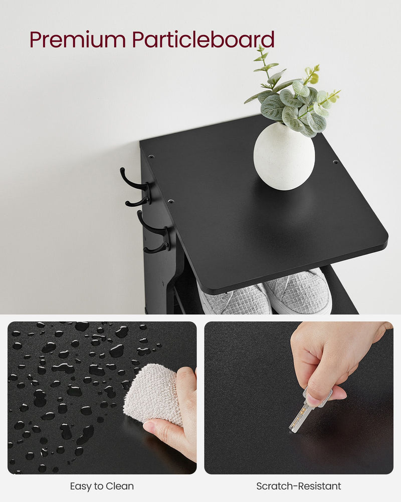 6 Tier Slim Shoe Rack Narrow Space Saving Shoe Storage Organiser for Entryway by Vasagle